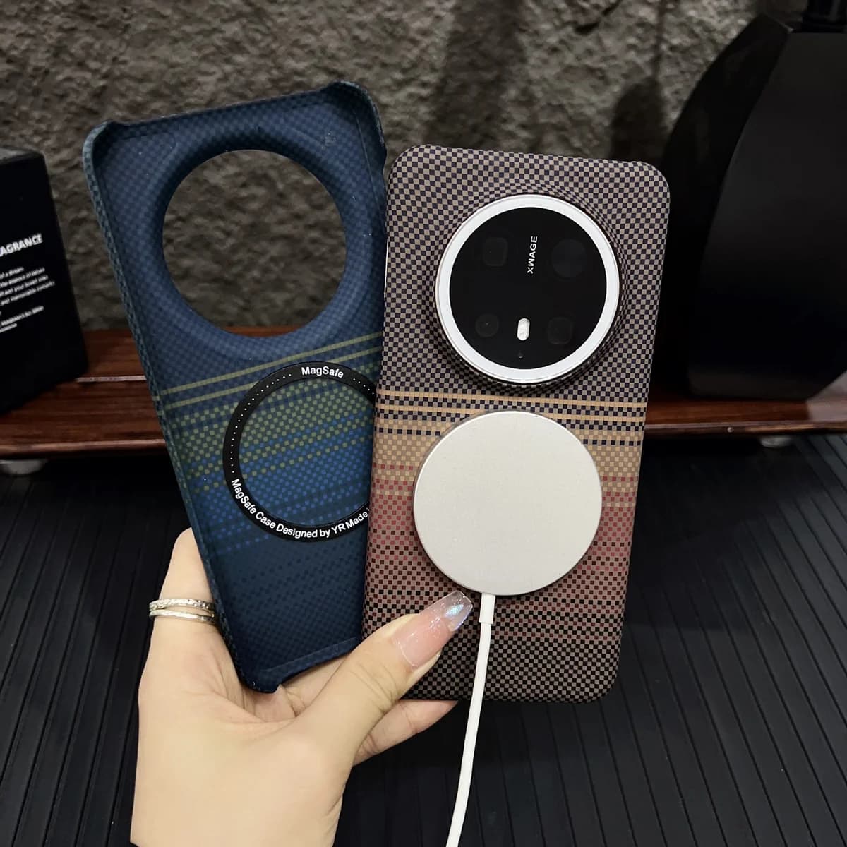 Kevlar MagSafe Case for Huawei Mate 80 Pro – Carbon Weave 2
