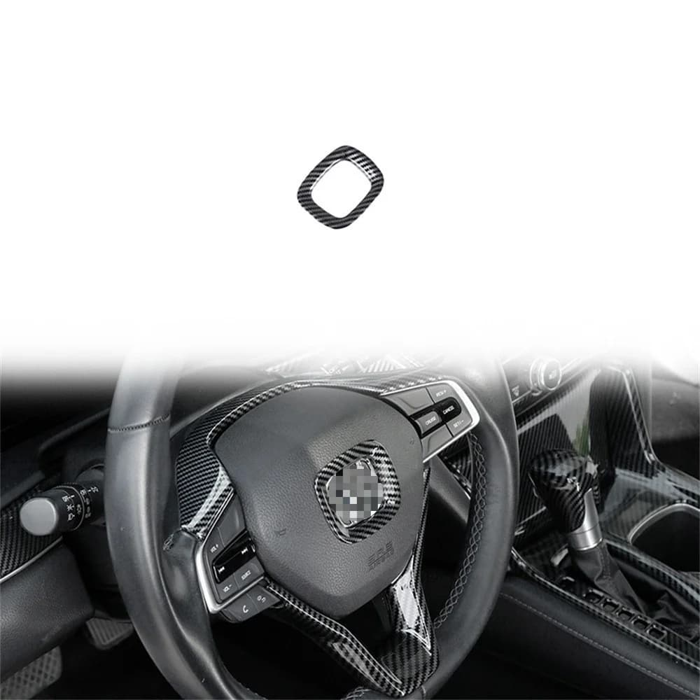 Carbon Fiber Style Steering Wheel Emblem Trim for Honda Accord 2018-2022