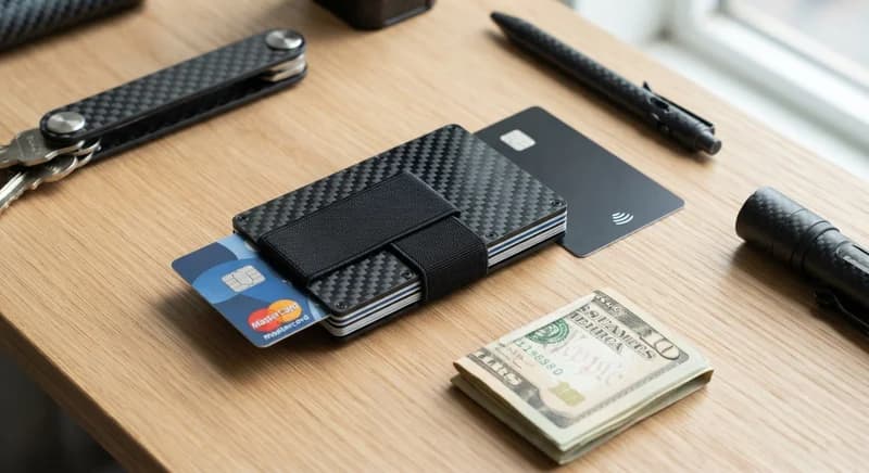 Carbon Fiber Card Wallet — Ultra-Slim RFID Blocking