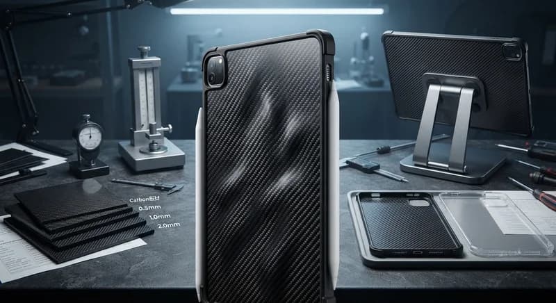 Carbon Fiber Tablet Case — Ultra-Light Protective Shell