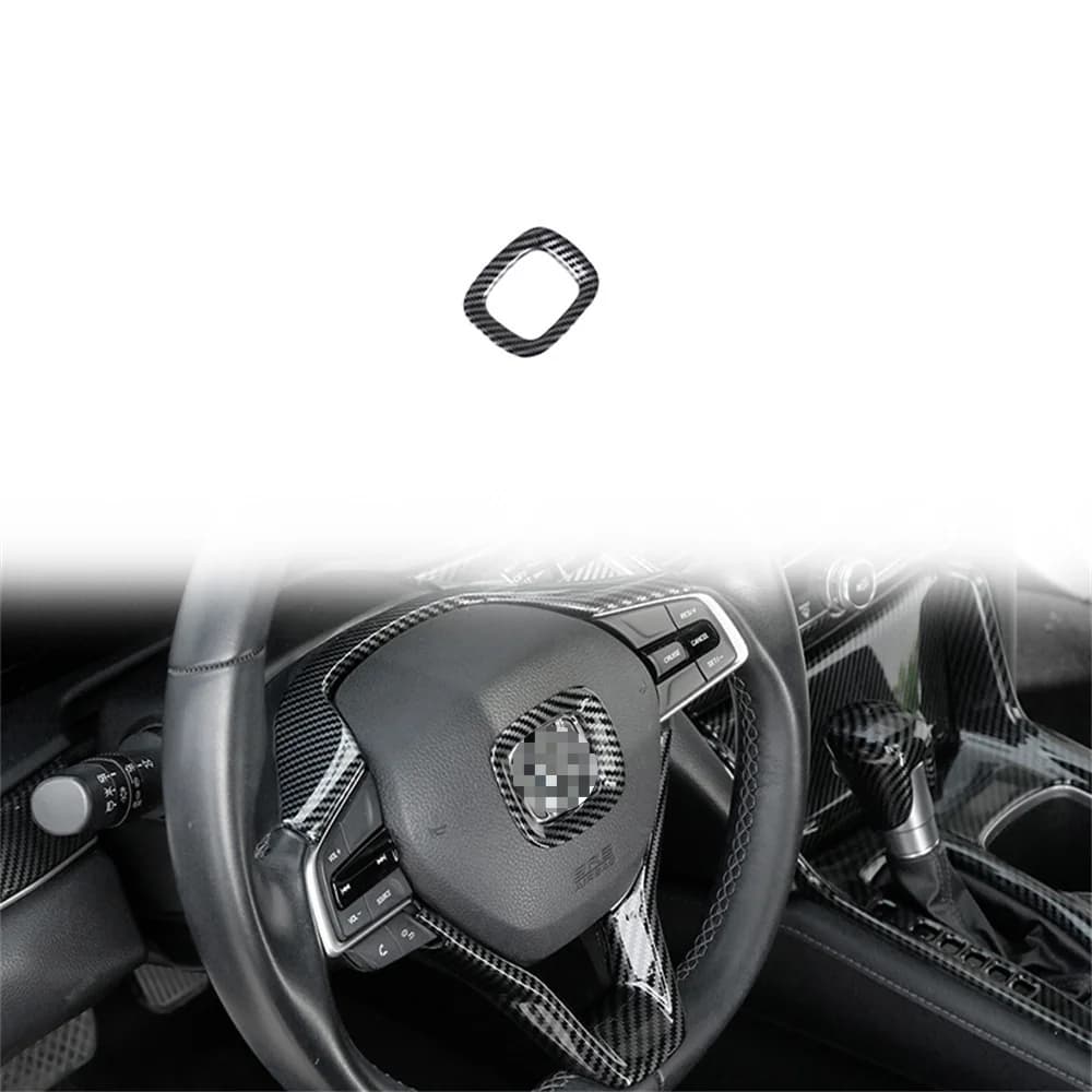 Carbon Fiber Style Steering Wheel Emblem Trim for Honda Accord 2018-2022 5