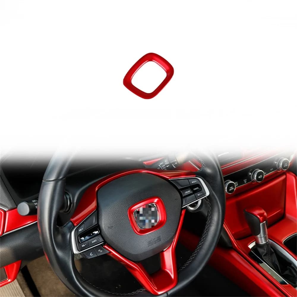 Carbon Fiber Style Steering Wheel Emblem Trim for Honda Accord 2018-2022 7