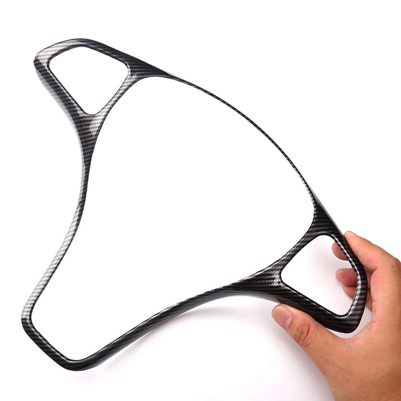 Carbon Fiber Style Steering Wheel Trim Frame for Mercedes C-Class GLA GLC 5
